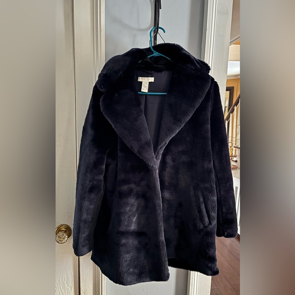 H&M Black Teddy Coat - Picture 2 of 5